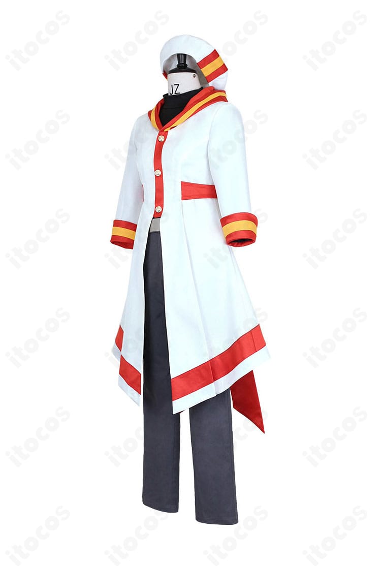 兎山悟 コスプレ衣装 側面図。映画版の直線的なラインと帽子・ベルトのバランスを忠実に再現。