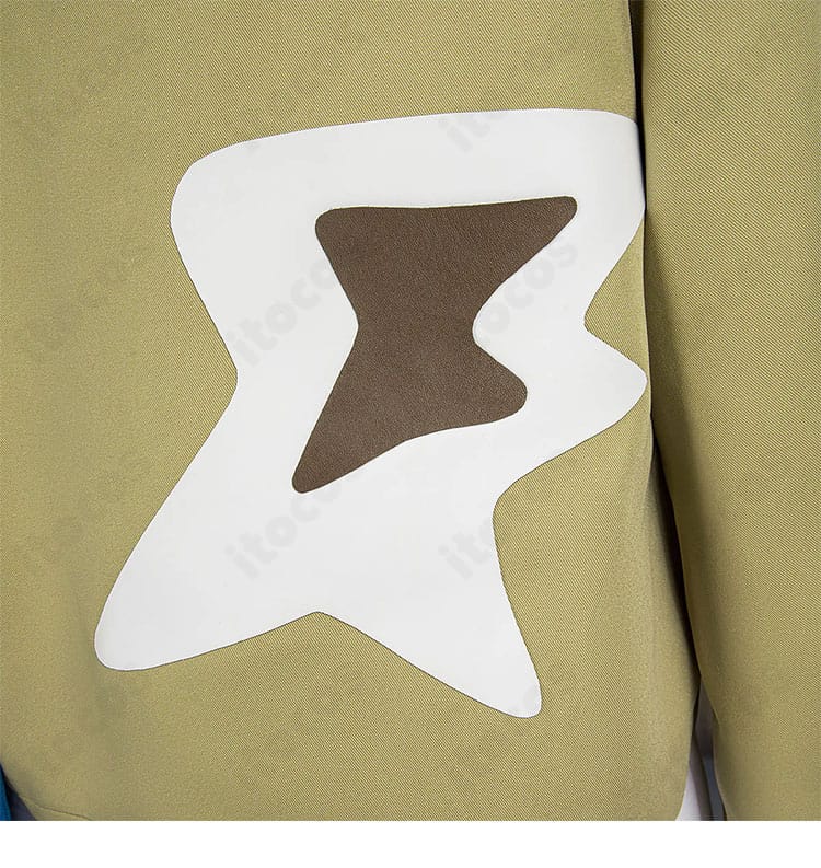 タウニー衣装 図案装飾アップ。繊細な模様と配色ポイントを近接撮影で表現。