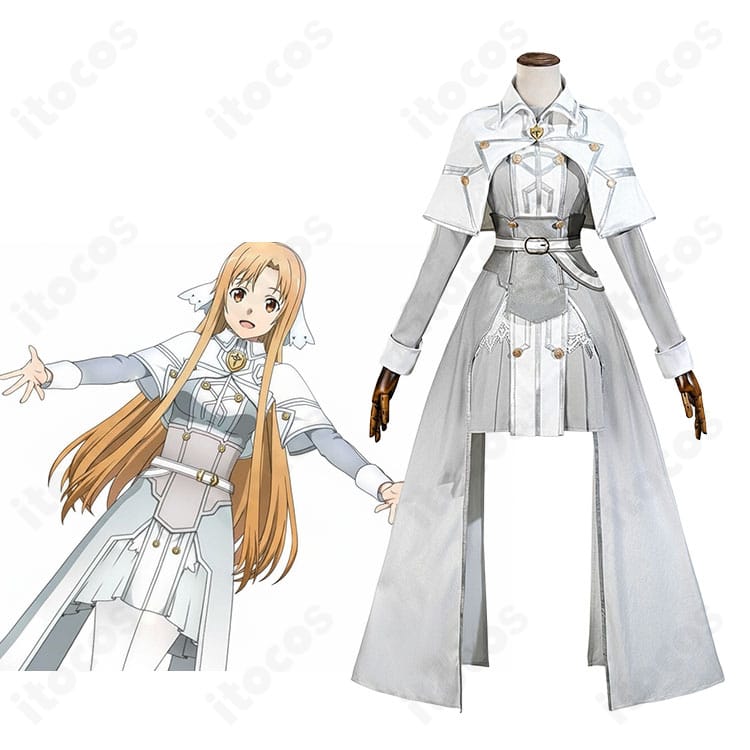 ソードアート・オンライン ムーンクレイドル編 結城明日奈（アスナ）星王妃衣装と公式ビジュアルの比較。配色と装飾まで高再現で理想のアスナに近づく一枚。