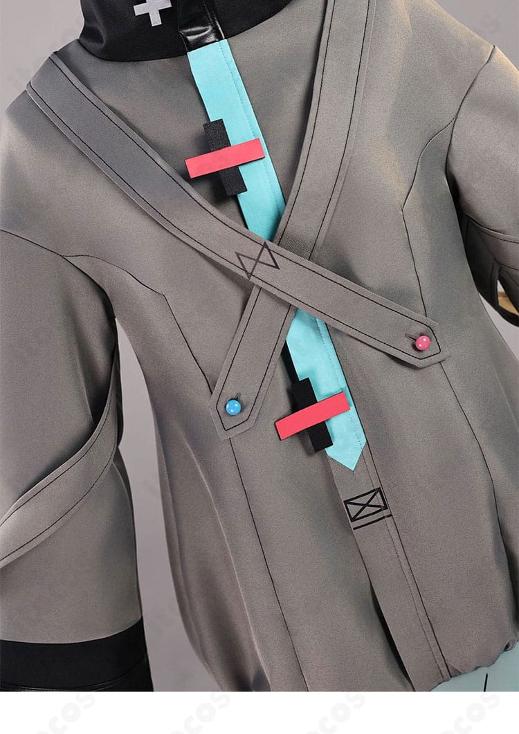 初音ミク衣装 襟元ディテール｜襟ラインと縫製の精度を確認できるアップ