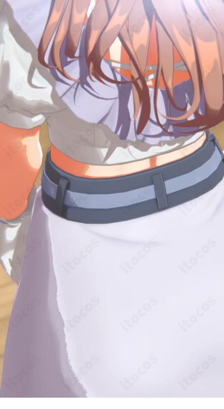 姫崎莉波 clumsy trick 衣装の首元アップ。チョーカーや襟元の装飾、パール風ディテールの質感を確認可能。