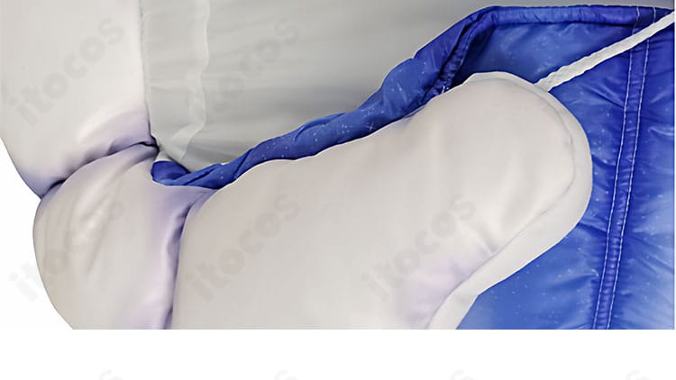 こぼ・かなえる 私服コスプレ衣装の外套装飾アップ。アクセントパーツの形状と配置を確認できる