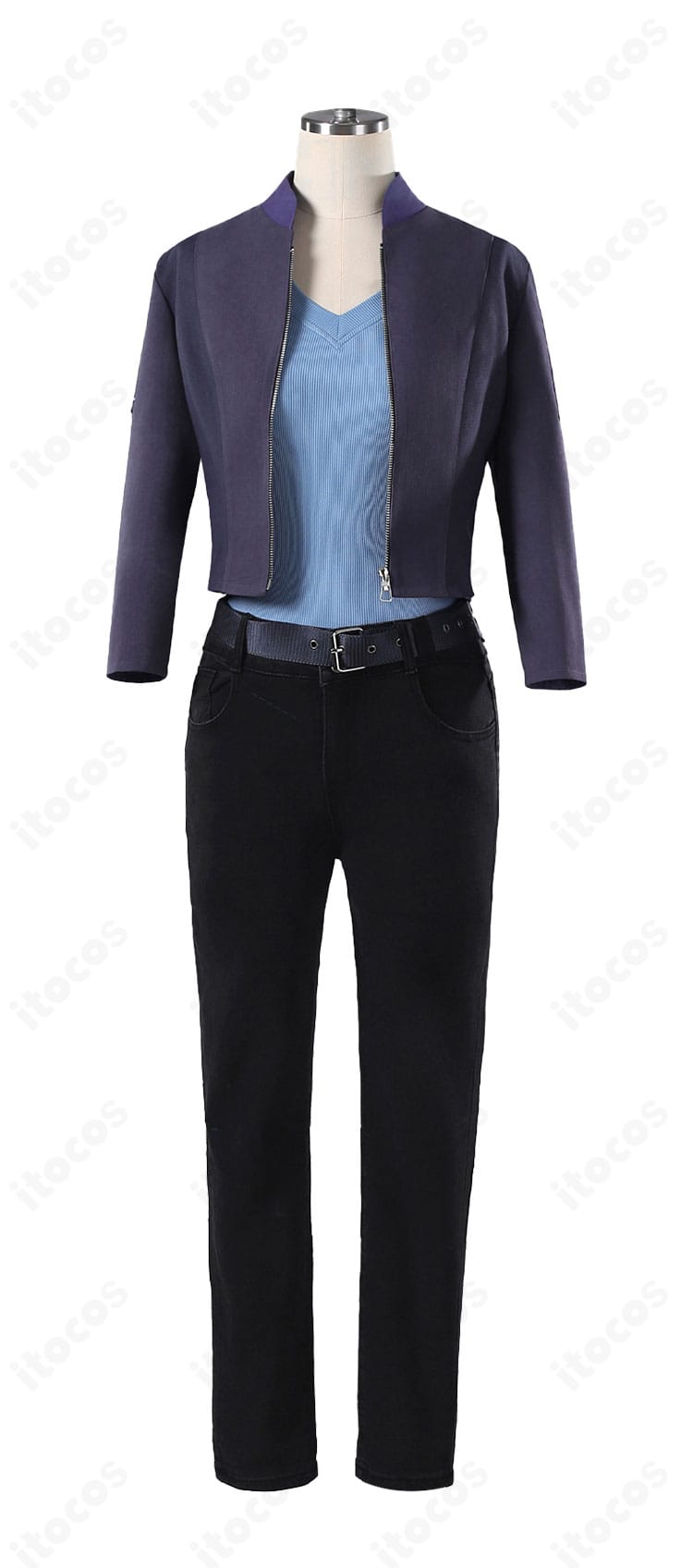 ズートピア2 ジュディ・ホップス 警官制服コスプレ 正面全身｜ネイビーの配色と胸元バッジを高再現