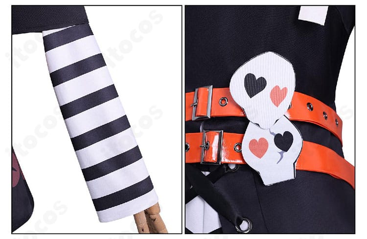 沢渡ココ コスプレ 袖の格子ストライプとベルトの高品質仕様アップ