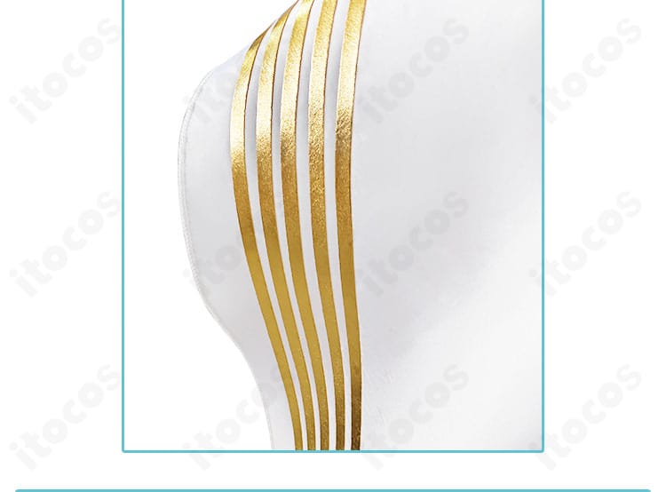 初音ミク 開かれた窓のセカイ 衣装 スカート金色ラインのアップ｜高級感のあるアクセント