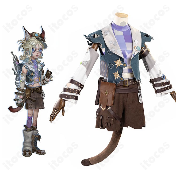 Identity V 第五人格 幻灯師 アマンダ「此岸の宴へ」コスプレ衣装のフルコーデ全体図。外套と装飾を含む総合イメージ。