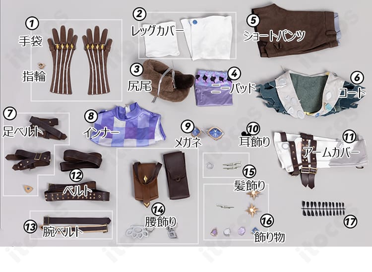 外套側面のレース紐装飾ディテール。結び目と編み上げの再現度を確認できる近景。