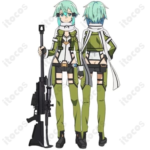 SAO 朝田詩乃（シノン）GGOスナイパー衣装。高再現で撮影映え、サイズオーダー対応