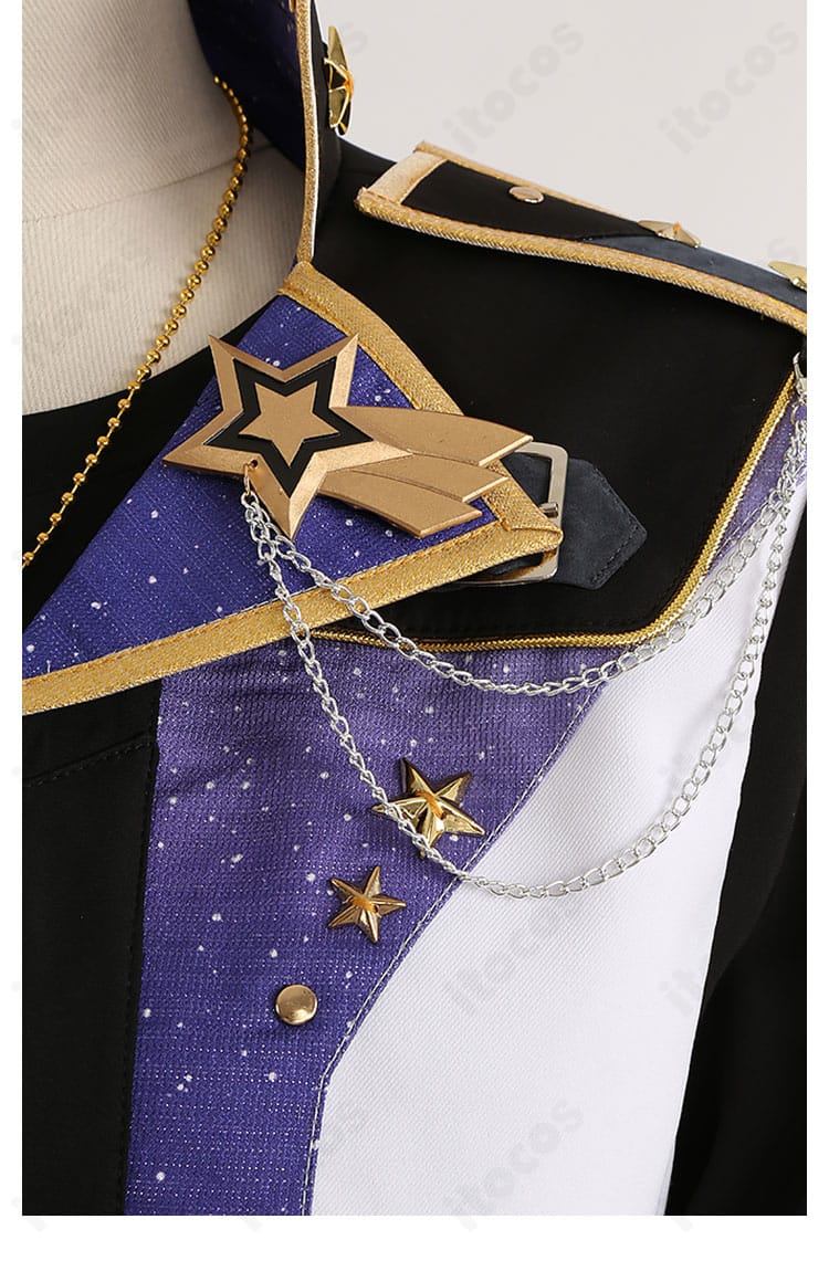 左肩飾りの意匠と縫製を示すアップ写真｜Ryuseitai パワーアップ衣装