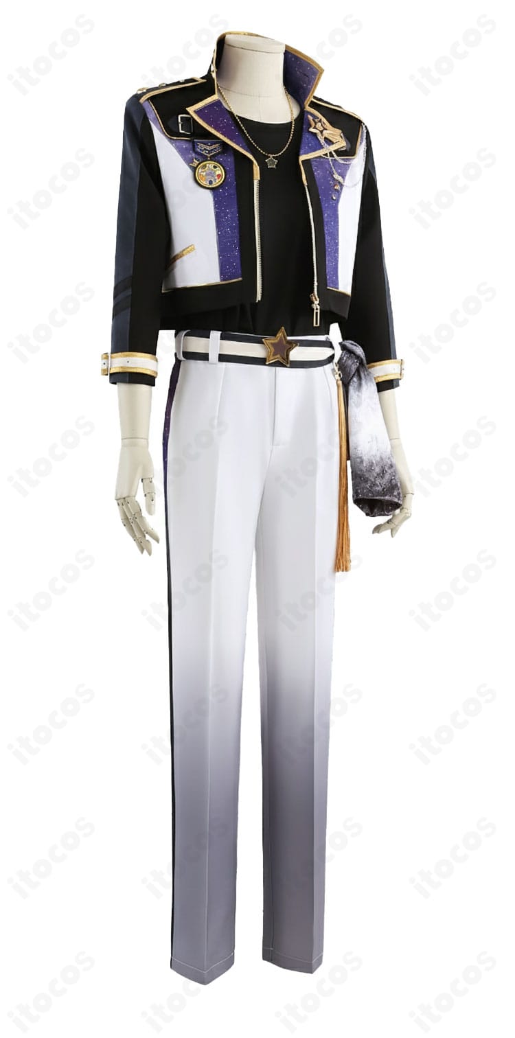 流星隊パワーアップ衣装の右側シルエットとライン配置を示す写真｜Ensemble Stars コスプレ