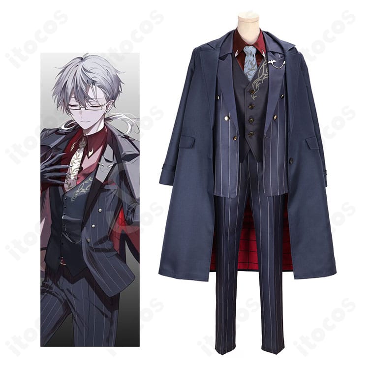 にじさんじ 葛葉 ONE SHOT コスプレ衣装の全体イメージ。キャラクターとトレンチ×スーツの雰囲気が伝わる構図。