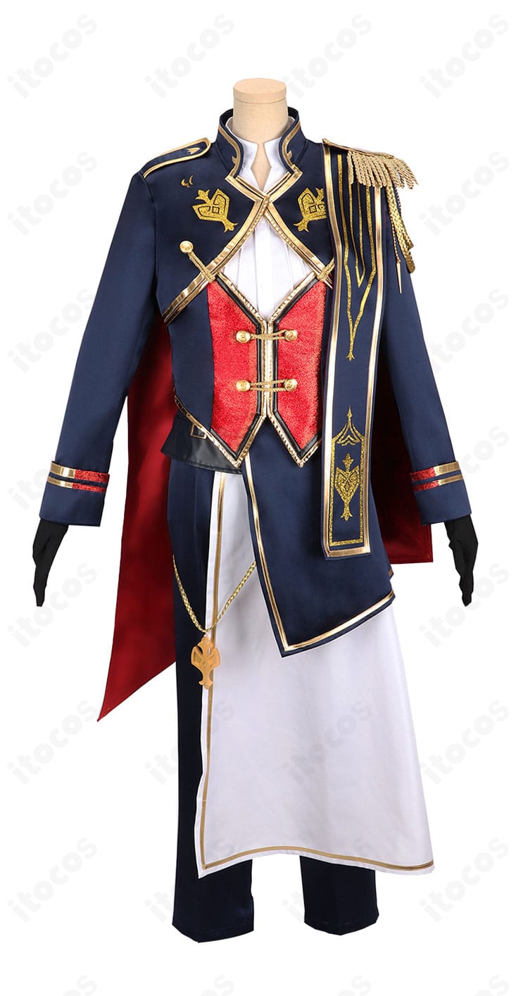 にじさんじ 葛葉 5th Anniversary 共通ステージ コスプレ衣装の正面全身。コート・ベスト・シャツのバランスが分かる高再現カット。