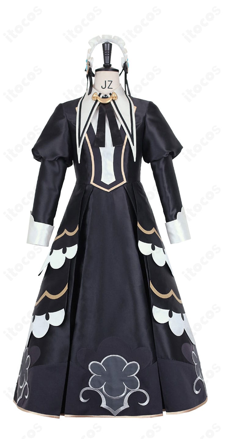 ポケマスEX タロ 25シーズン コスプレ衣装の正面全体。高再現ワンピースのシルエットと装飾配置