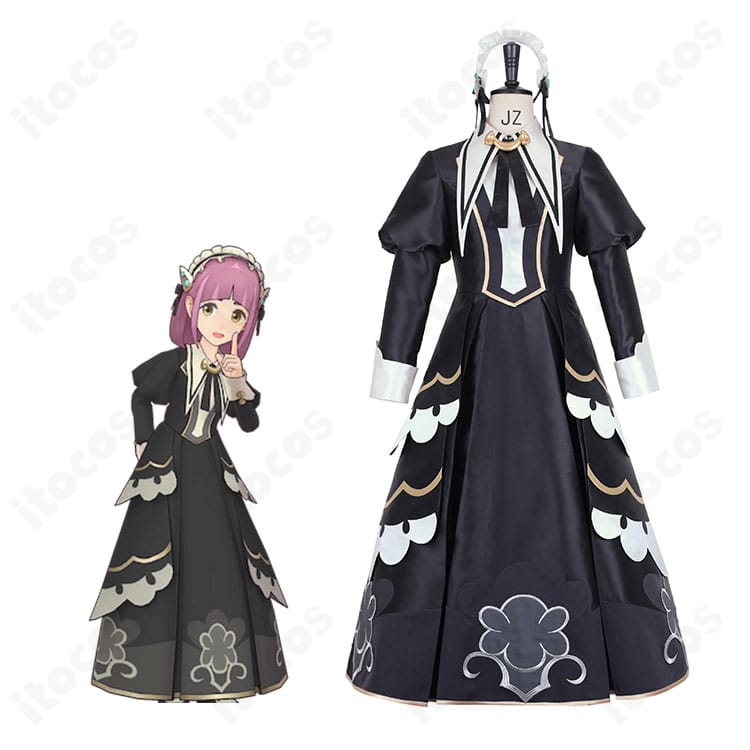 ポケマスEX タロ 25シーズン衣装を着用した全身イメージ。ワンピースとヘアアクセのトータルコーデが分かる写真