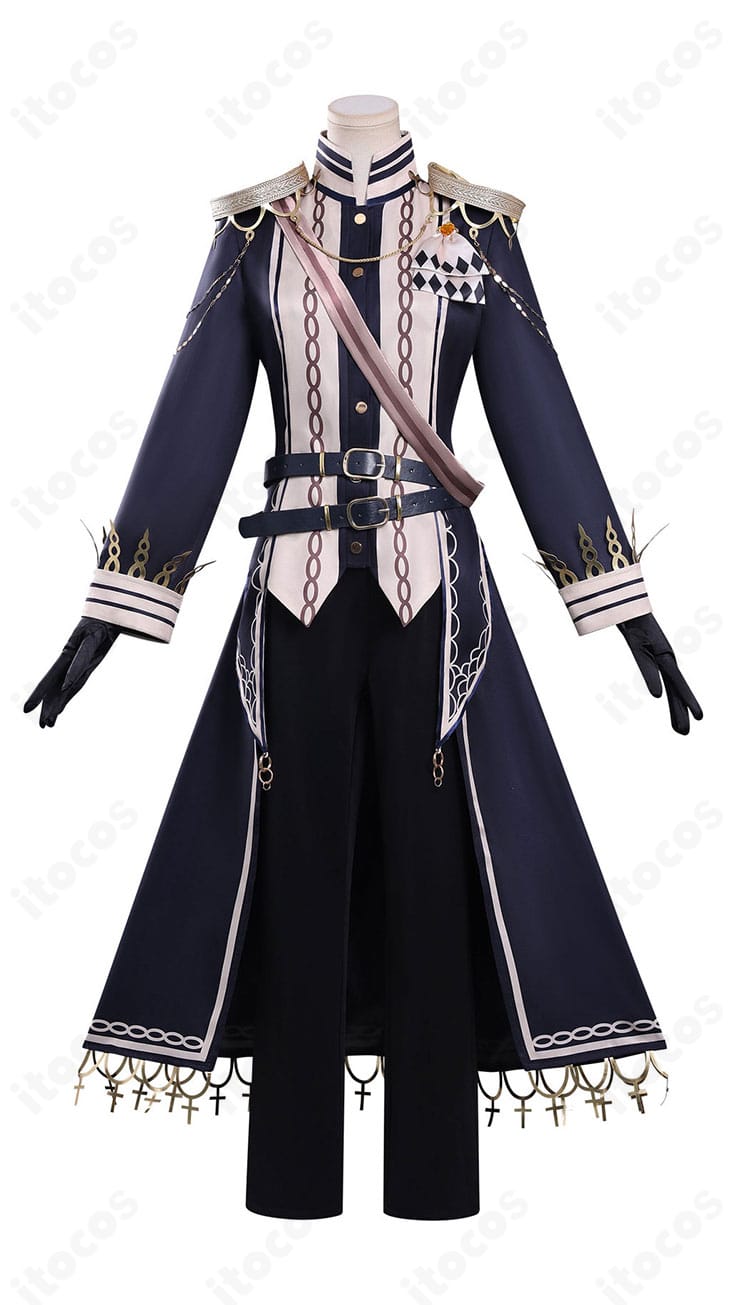 魔法少女ノ魔女裁判 蓮見レイア コスプレ衣装の正面全体像。軍服風シルエットと装飾を高再現