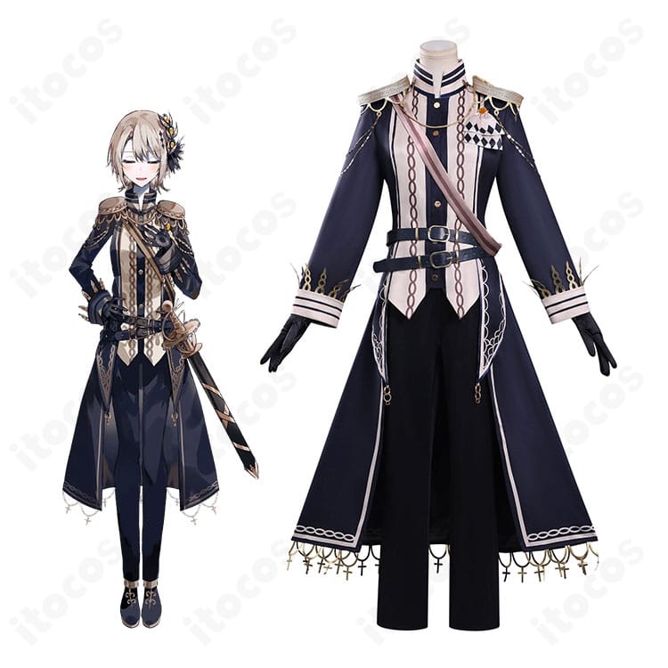 魔法少女ノ魔女裁判 蓮見レイアの全身ビジュアルと9点セット内容が分かるコスプレ衣装イメージ