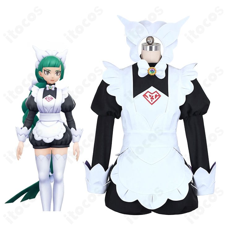 ポケモンレジェンズZ-A ハルジオ メイド服コスプレ｜キャラの雰囲気を活かした配色と襟・エプロン設計の解説画像