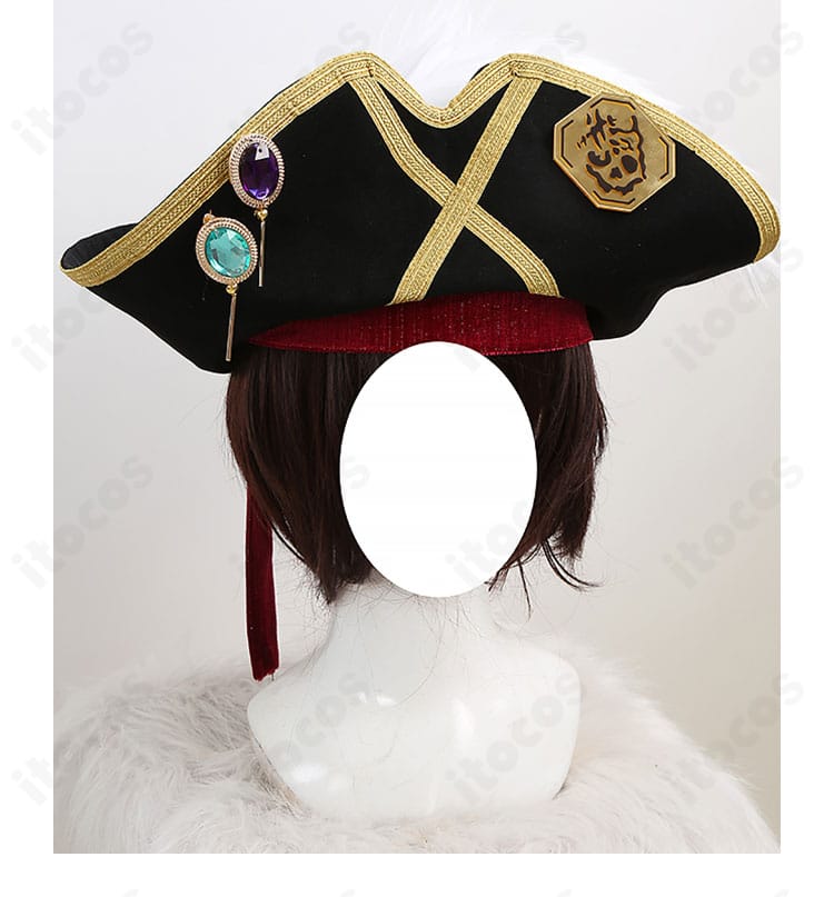 羽風薫仕様の帽子正面ディテールと縁飾り