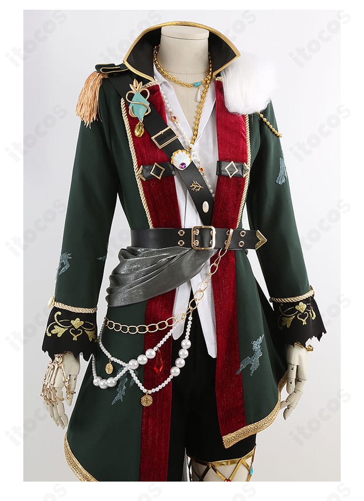 UNDEAD Velvet Ship衣装の衣襟とチェーン装飾のディテール