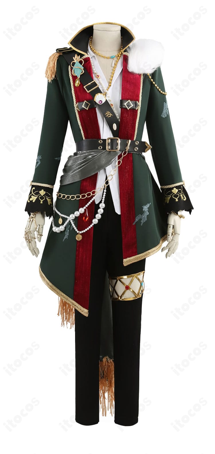 UNDEAD Velvet Ship衣装のコート・シャツ・ズボンの正面全体図