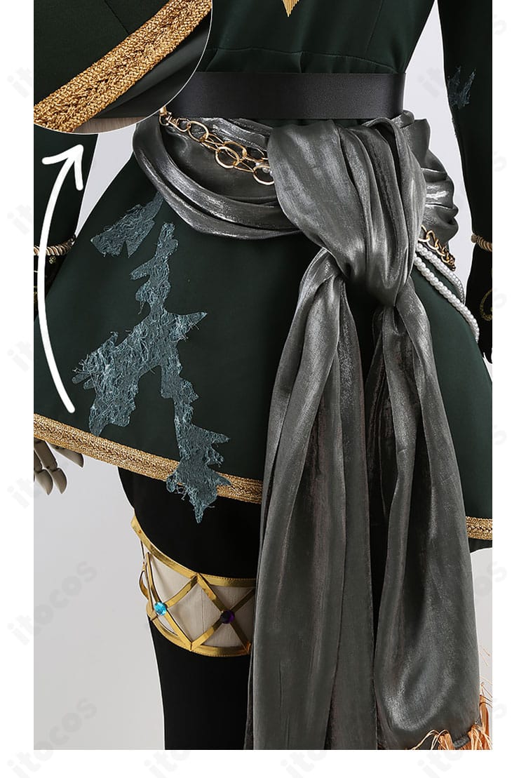 UNDEAD Velvet Ship衣装の腰封（コルセット）背面装飾と編み上げ仕様