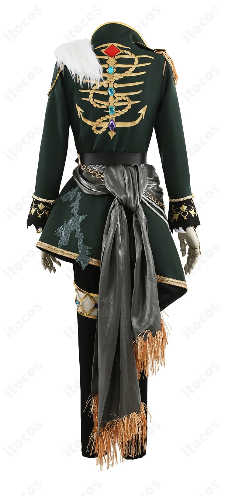 UNDEAD Velvet Ship衣装の背面全体図とコート裾のライン