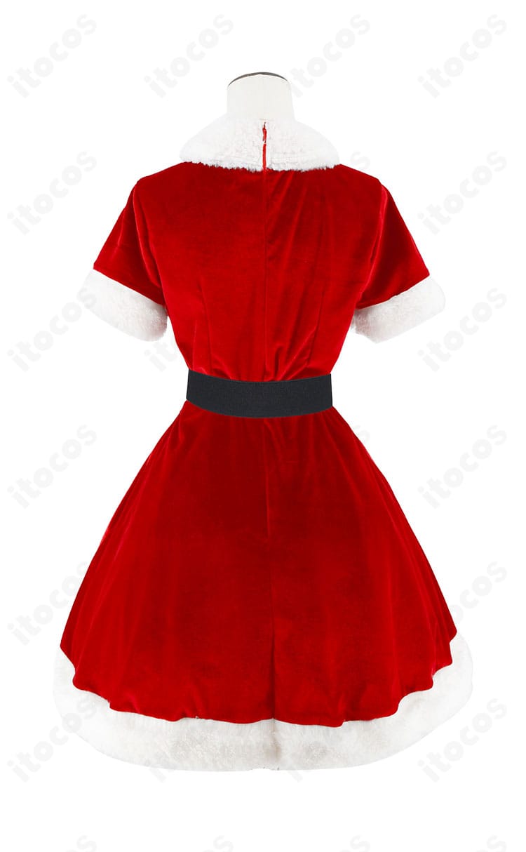 綾波レイ クリスマス衣装｜サンタ風ワンピース背面のデザインと丈感、後ろ姿のディテール