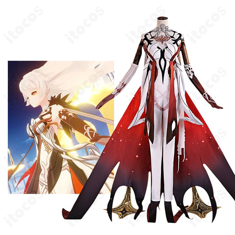 原神 アスモダイ（空の執政）衣装を着用した全身イメージと装飾の雰囲気