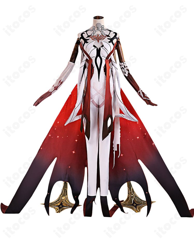 アスモダイ モチーフ衣装の正面全体写真（ジャンプスーツとマント）