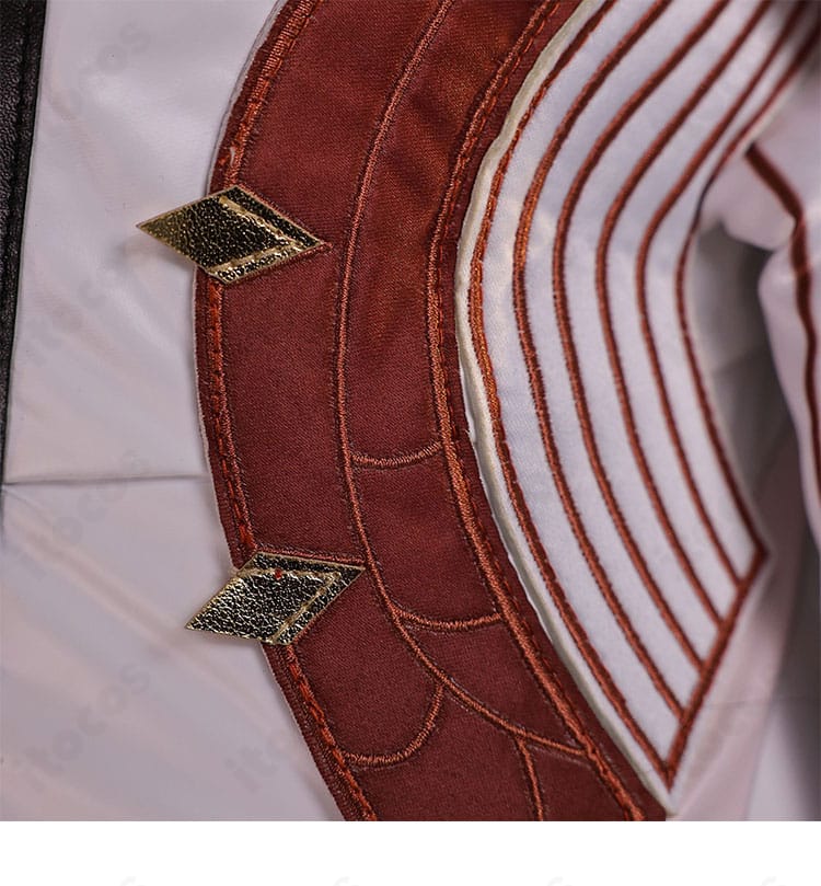 腰飾りパーツと固定ベルトの近接写真