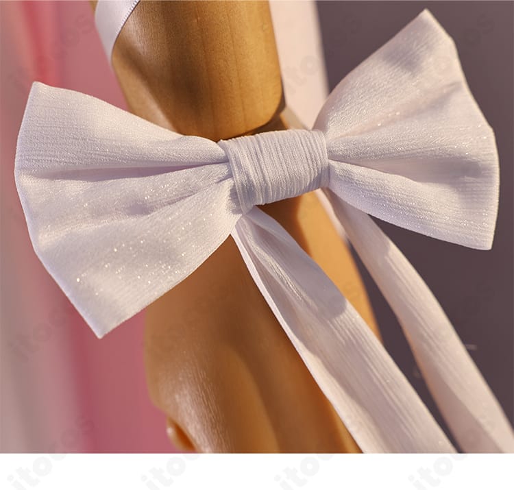 コロンビーナ フェス衣装の腕飾りリボン装飾クローズアップ