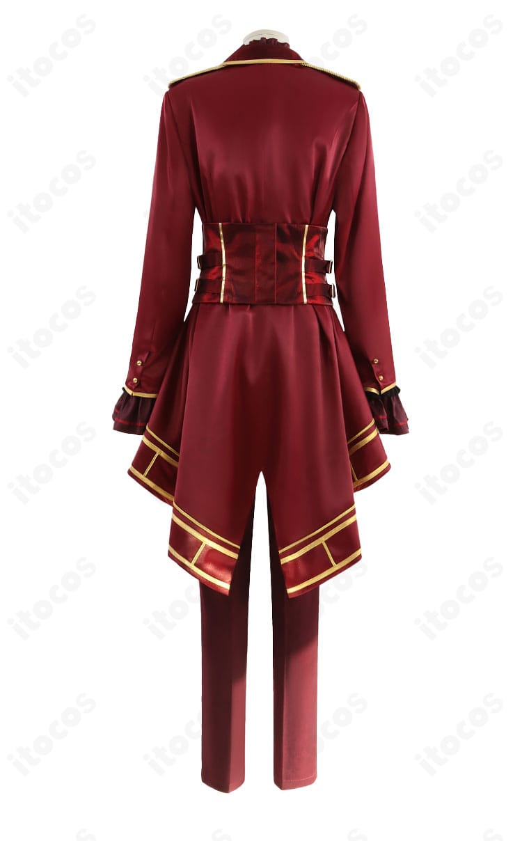 Valkyrieコスプレ衣装の背面。背面装飾と裾の落ち感を強調