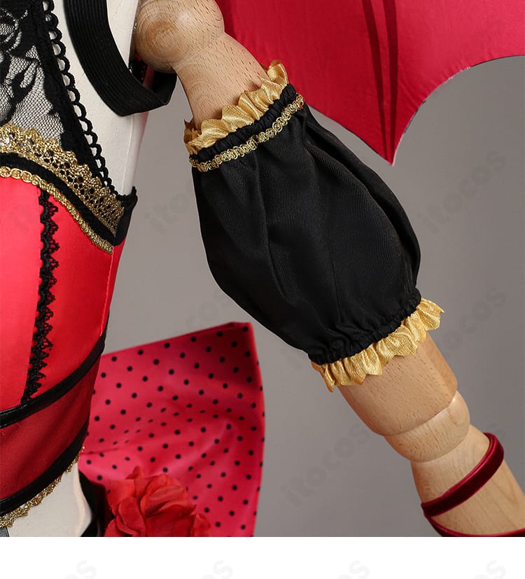 小悪魔アイドル衣装の袖飾り・カフス装飾ディテール