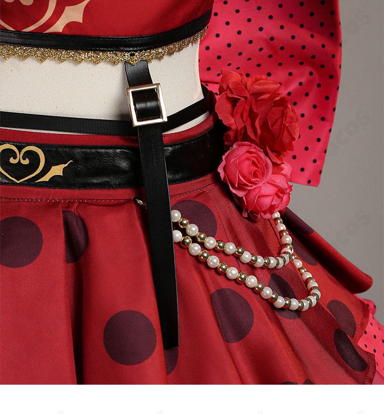 小悪魔アイドル衣装の腰飾りディテール（ステージ映え仕様）