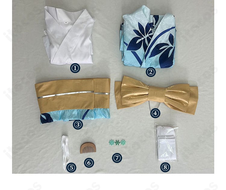 恋雪 コスプレ衣装のセット内容（衣装・髪飾り・靴下）