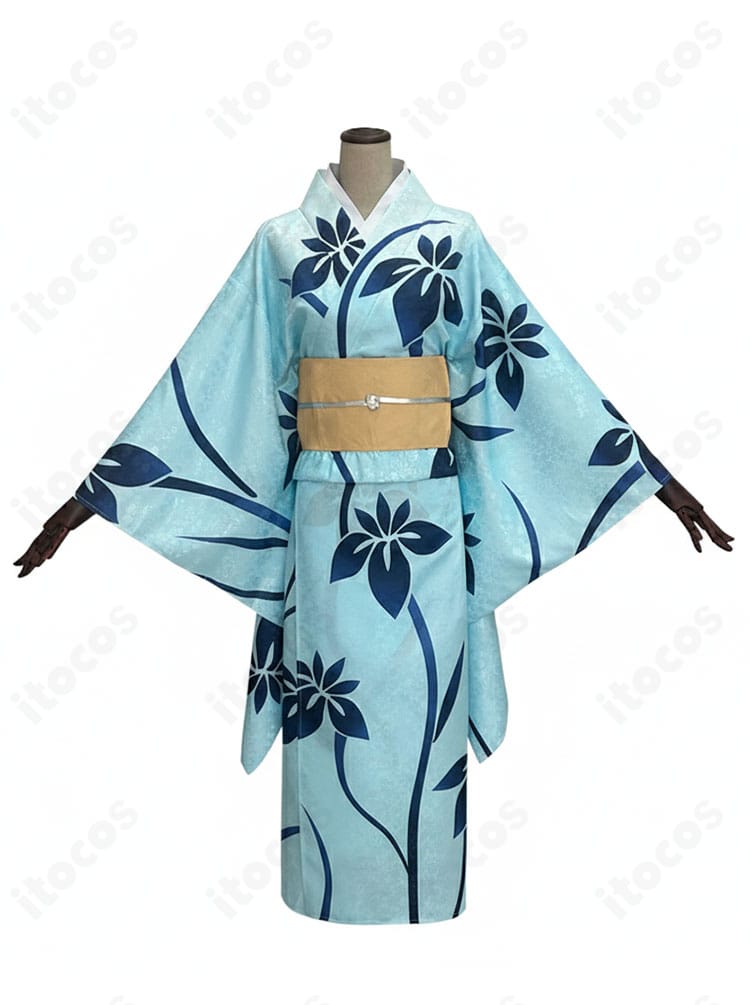 鬼滅の刃 恋雪 コスプレ衣装の正面全体画像（和装シルエット）