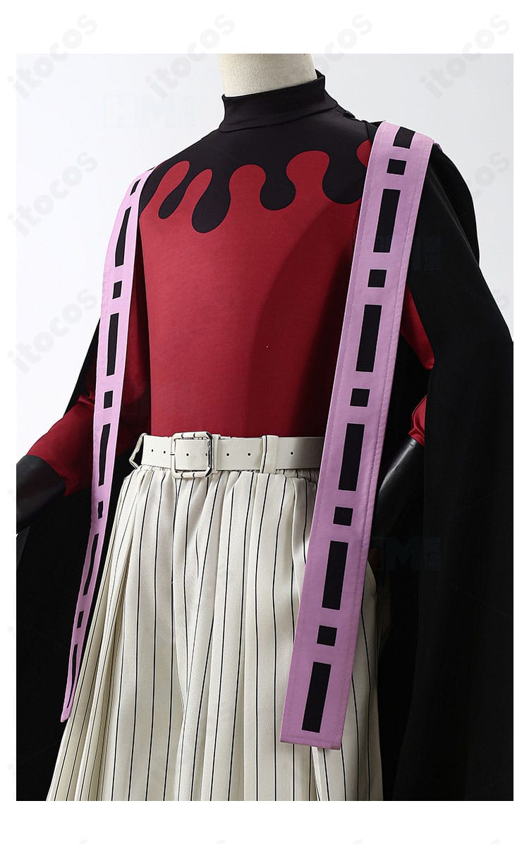 童磨 コスプレ 衣襟の刺繍・装飾ディテール拡大
