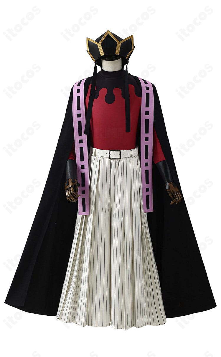 鬼滅の刃 童磨 コスプレ衣装 正面全体図（マントと袴のシルエット）