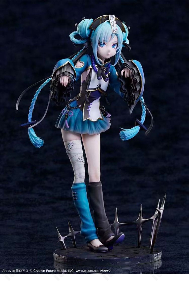 初音ミク キョンシーVer. コスプレ衣装の正面全身シルエットと配色が分かる画像