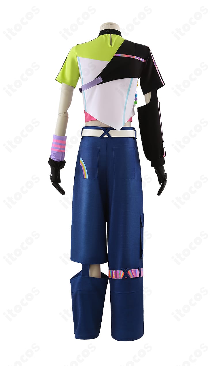 らびゅ＆ピース伝説衣装の背面全身カット（ベルト通しと背面装飾）