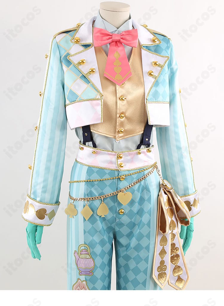 ラビット・ウェアの胸元スカーフと装飾パーツの正面ディテール