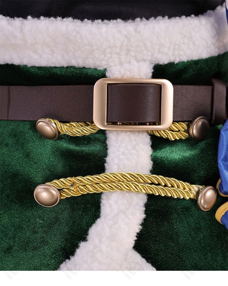 レム衣装のベルト装飾のアップ。バックルとステッチの見え方