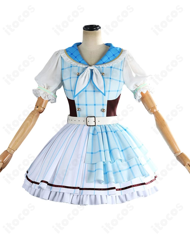 ラブライブ！サンシャイン!! 15周年記念衣装の正面シルエットと装飾配置