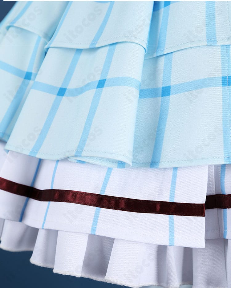 ラブライブ！サンシャイン!! 15周年記念衣装のセット内容一式（ワンピース、ベルト、靴下、耳飾り、髪飾り、ヘアピン）