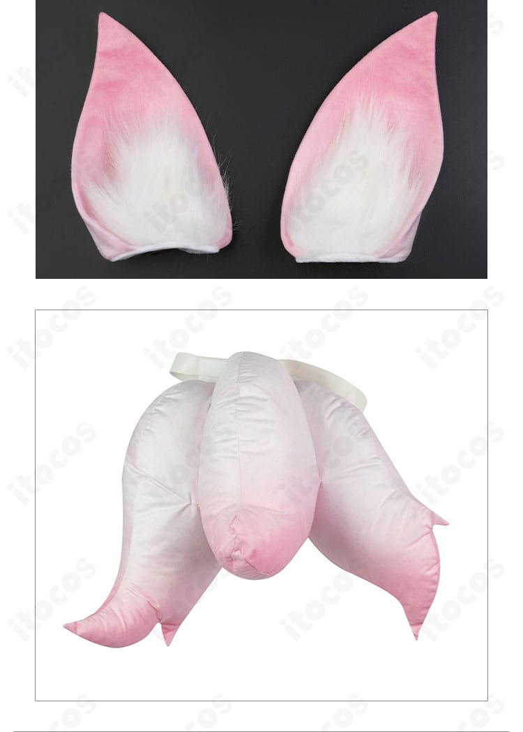 尾飾り（別売り）ディテール。毛並みのボリュームと根元の固定部