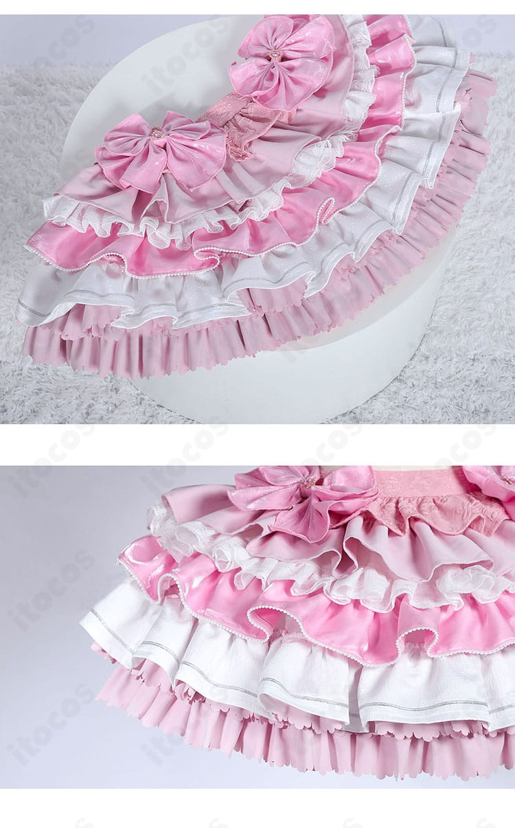 スカート装飾とフレアラインのディテール（裾の広がりと縁取り）