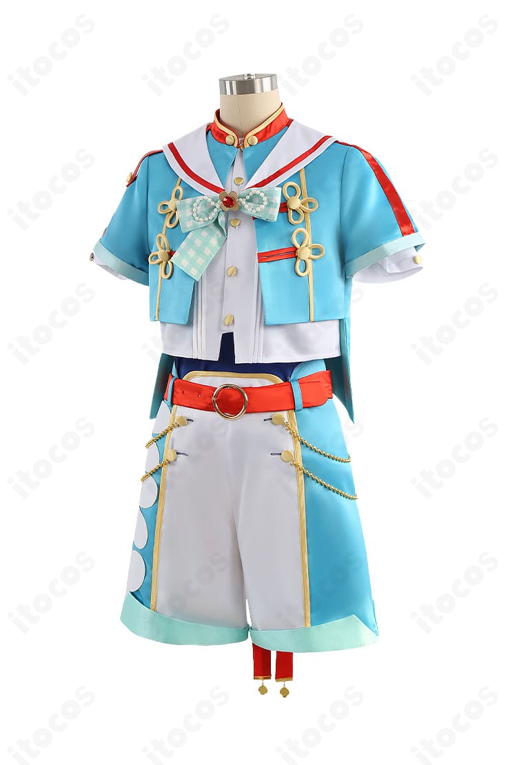 Ra*bits「RaRaRa＊Station」衣装の左側面。スカーフの流れとチェーン装飾の見え方を確認できる。