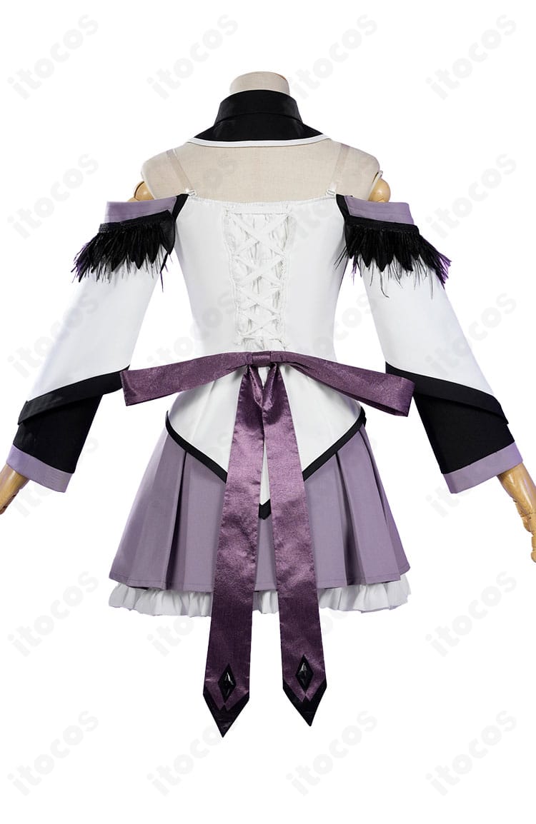 暁美ほむら コスチュームの背面ビュー（背部蝶結び付き）