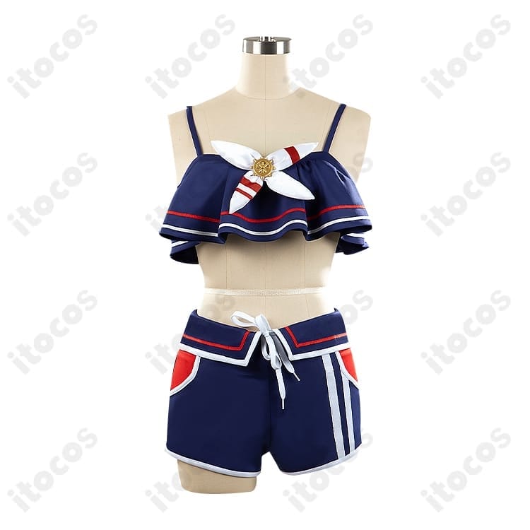 ウマ娘 シュヴァルグラン 夏凪ネイビードロップ 勝負服コス 再現度と軽量設計でイベント・撮影に最適 - 3枚目の画像