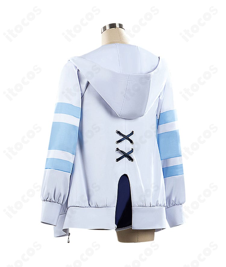 ウマ娘 シュヴァルグラン 夏凪ネイビードロップ 勝負服コスプレ衣装の背面デザインとシルエット